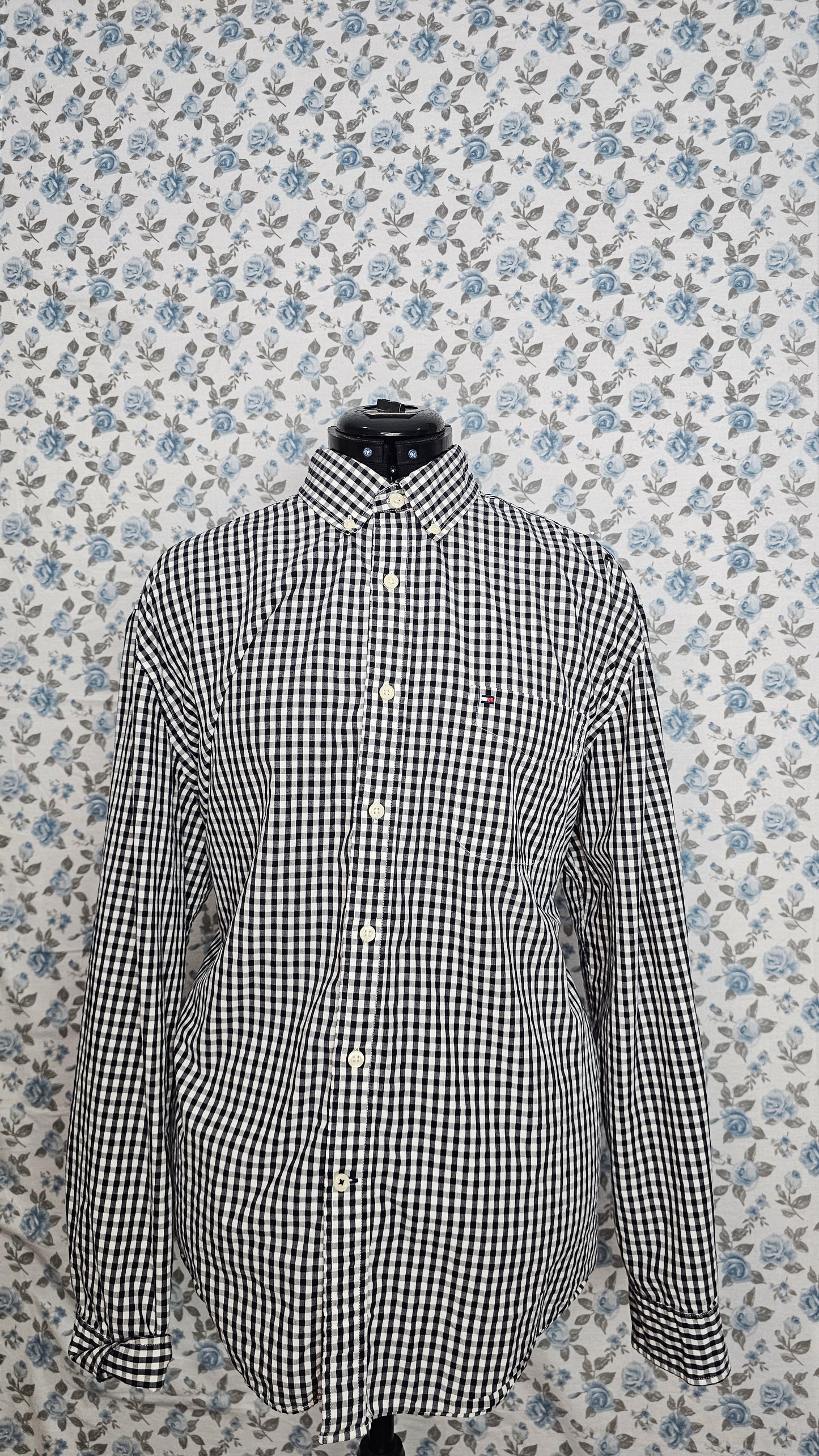Bow Chechered Black Top