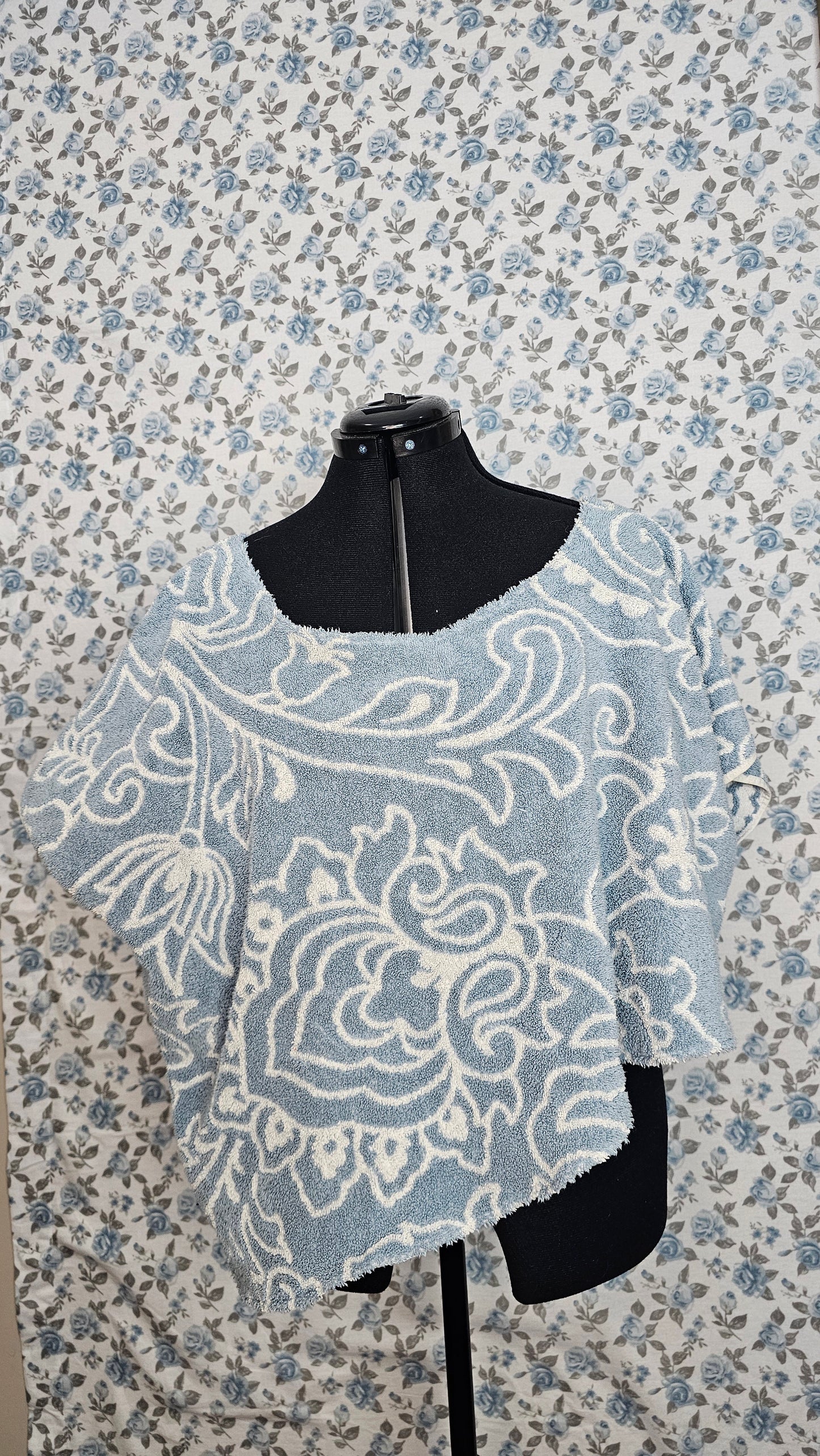 Double side Blue/White Towel Top
