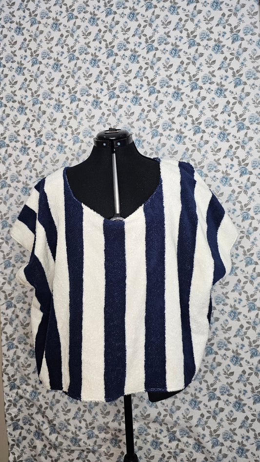 Blue stripes Towel Top