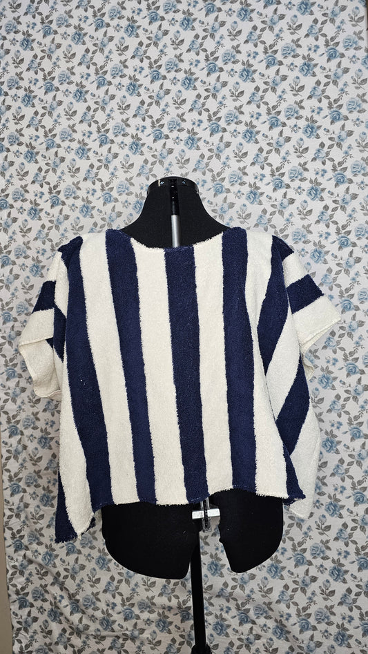 Blue stripes Towel Top