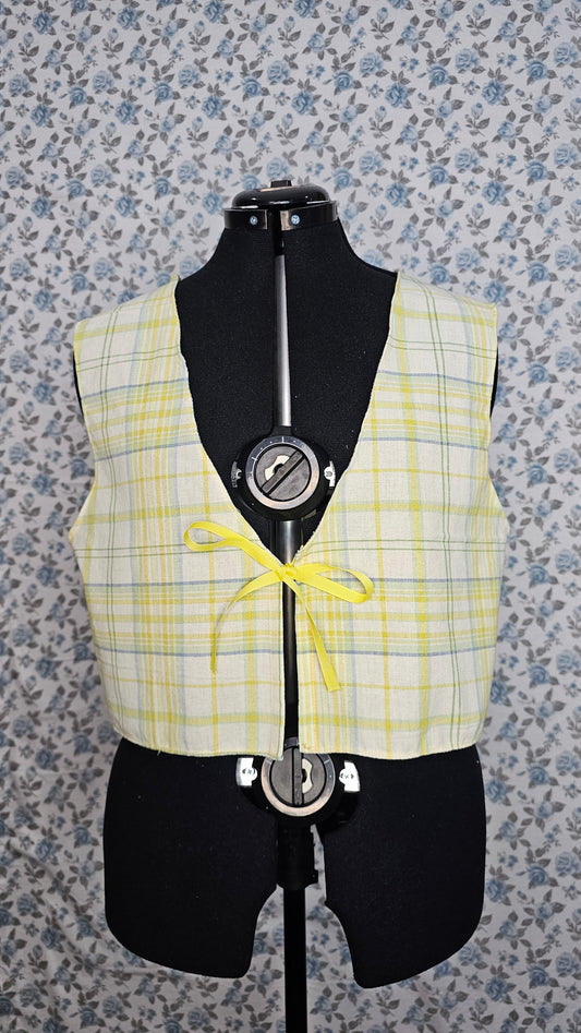 Checkered green vest