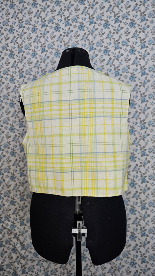 Checkered green vest
