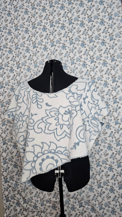 Double side Blue/White Towel Top