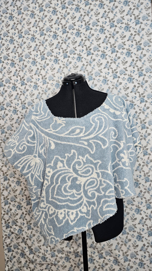 Double side Blue/White Towel Top