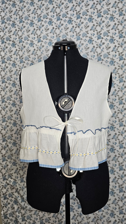 White vintage vest