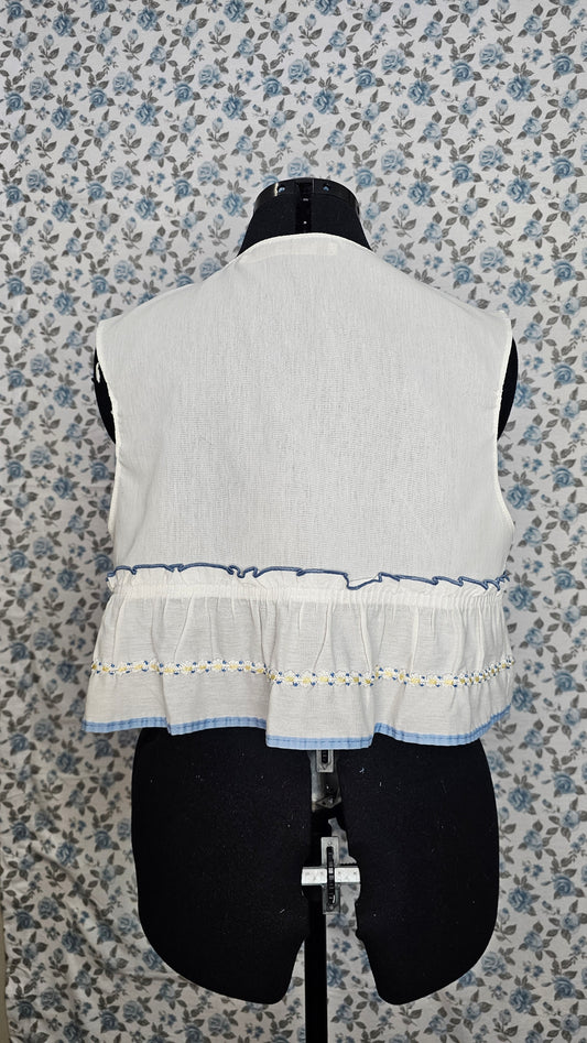 White vintage vest